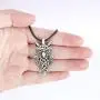 HAQUIL Owl Jewelry Owl Pendant Leather Cord Necklace for Men and Women, 19.7''