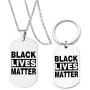 I Cant Breathe Black Lives Matter Stainless Steel Dog tag Pendant Necklace for Couples Justice Freedom Peace Spread Awareness Y815