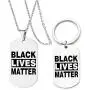 I Cant Breathe Black Lives Matter Stainless Steel Dog tag Pendant Necklace for Couples Justice Freedom Peace Spread Awareness Y815