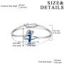 AOBOCO Sterling Silver Infinity & Morpho Helena Butterfly Bangle Bracelet Embellished with Crystals from Austria, Fine Anniversary Birthday Butterfly Jewelry Gifts for Women