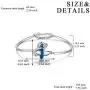 AOBOCO Sterling Silver Infinity & Morpho Helena Butterfly Bangle Bracelet Embellished with Crystals from Austria, Fine Anniversary Birthday Butterfly Jewelry Gifts for Women