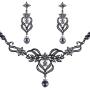 Crownguide Delicate Pearl Bridal Jewelry Set for Women Wedding Pearls Crystal Bridal Necklace and Earring Set