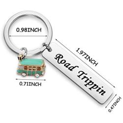 WUSUANED Vacation Gift Road Trippin Keychain Road Trip Jewelry Road Tripping Traveller Gift