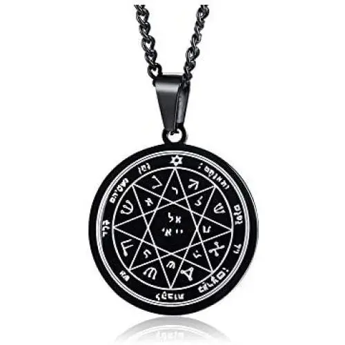 XUANPAI Goetia Seventh Pentacle of Mars Solomon Kabbalah Amulet Pendant Powerful Talisman Necklace for Men Women,Silver XUANPAI Goetia Seventh Pentacle of Mars Solomon Kabbalah Amulet Pendant Powerful Talisman Necklace for Men Women,Silver