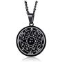 XUANPAI Goetia Seventh Pentacle of Mars Solomon Kabbalah Amulet Pendant Powerful Talisman Necklace for Men Women,Silver