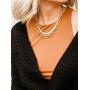 Reoxvo 18K Gold Chain Necklaces for Women | Flat Herringbone Snake Chain Necklace(5mm)