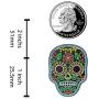 Real Sic Neon Sugar Skull – Día de Muertos Pin - Dead of the Day, Glow-in-the-Dark Enamel Pin - Skull Lapel Pin - Unisex Gift
