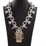 Trippie Redd Style Pendant Necklace Chain Luxury Iced Out Punk Rivet Choker Bling Cubic Zircon Mens Hip Hop Necklace Jewelry