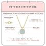 Femme Luxe Simulated Birthstone Pendant for Women, All Birthstone, 14K Yellow Gold, 18'' Gold Filled Chain, 7mm Round Gemstone, Hypoallergenic, Gift Ready Packaging
