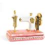Apropos Vintage Style Hand Painted Sewing Machine Rhinestone Jewerly Trinket Box -Pink