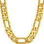 LIFETIME JEWELRY 9mm Figaro Chain Necklace 24k Real Gold Plated for Men and Teen LIFETIME JEWELRY 9mm Figaro Chain Necklace 24k Real Gold Plated for Men and Teen
