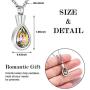 XIUDA Teardrop Urn Necklace for Ashes Crystal Waterdrop Cremation Necklace for Ashes Memorial Ashes Jewelry Pendant for Women