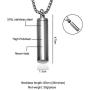 Jude Jewelers Stainless Steel Memorial Cremation Ash Urn Loved Ones Memory Pendant Necklace