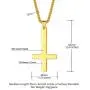 U7 Jewelry Polished Stainless Steel Inverted Cross of Peter Necklace for Men and Women, 22 Inch Chain, Custom Text Engrave and 3 Color Available, Gift Packed