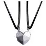 LEGENSTAR Two Souls One Heart Pendant Necklaces for Couple,Wishing Stone Creative Magnet Couples Necklace