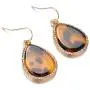 Jones New York Gold Teardrop Leopard Print Resin Acrylic Crystal Dangle Earrings Jones New York Gold Teardrop Leopard Print Resin Acrylic Crystal Dangle Earrings