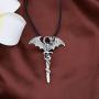 KUIYAI Glow in The Dark Dragon Sword Necklace Luminous Pendant Necklace Sword Pendant Wings Dragon Necklace