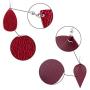 Duufin 25 Pairs Leather Earrings Teardrop Earring Set Lightweight Faux Leather Leaf Earrings Flower Leopard Print Petal Drop Earrings for Women and Girls