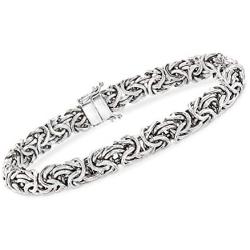 Ross-Simons Sterling Silver Byzantine Bracelet with Magnetic Clasp