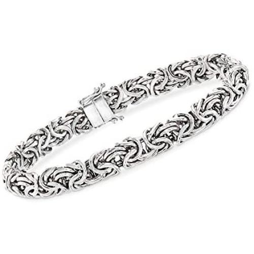 Ross-Simons Sterling Silver Byzantine Bracelet with Magnetic Clasp