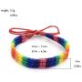yfstyle LGBTQ Pride Bracelet for Gay & Lesbian Rainbow LGBT Pride Adjustable Handmade Braided Bracelet Gift for Her