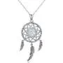 Trishula Dream Catcher Necklaces, 925 Sterling Silver Flower Dream Catchers Pendant Charm Jewelry for Mothers Day Gifts Trishula Dream Catcher Necklaces, 925 Sterling Silver Flower Dream Catchers Pendant Charm Jewelry for Mothers Day Gifts