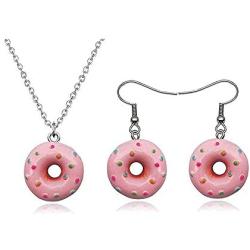 RUIZHEN Colorful Cartoon Best Friend Sweet Donut Dangle Earrings