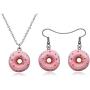 RUIZHEN Colorful Cartoon Best Friend Sweet Donut Dangle Earrings