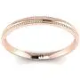 LANDA JEWEL Solid 14k White Rose Yellow Gold 2mm Light Court Shape Comfort Fit Polished Wedding Ring Milgrain Band