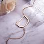 RINHOO Friendship Crystal Arrow Necklace Gold Stainless Steel Initial Heart Charm Pendant Chain Necklace with Message Card