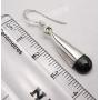 SilverStarJewel 925 Solid Silver Natural Black Onyx tcw 4.2 Earrings 1.5'' New Art