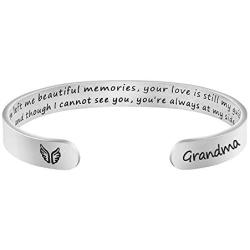Memorial Gifts for Women In Memory of Loved One Mom Dad Remembrance Jewelry Sympathy Bracelet You memorial left me beautiful memorial