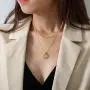 SANNYRA Layered Coin Necklace 14K Gold Plated Paperclip Link Chain Medallion Pendant Necklace Jewelry Gift for Women SANNYRA Layered Coin Necklace 14K Gold Plated Paperclip Link Chain Medallion Pendant Necklace Jewelry Gift for Women
