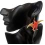 Mountainer 4 Pairs Cute Dinosaur Animals Drop Earrings Punk Party Cool Earrings for Women Girl Funny Jewelry Creative Gift