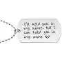 MS. CLOVER Valentines Day Jewelry, Stainless Steel Pendant Gift for Him, Long Distance Couples Necklace.
