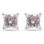 Sterling Silver Studded Solitaire Stud Earrings Made with Swarovski Crystals