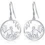 Giraffe Drop Earrings Flamingo Earrings S925 Sterling Silver Animal Dangle Earrings Tree of Life Jewelry Gifts for Women Mom Mothers Day Birthday