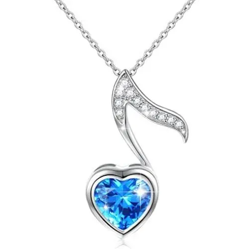 SILVER MOUNTAIN S925 Sterling Silver Music Themed Music Clef Heart Pendant Necklace Ring Earrings Bracelet Musical Jewelry for Women Girls Birthday Gift SILVER MOUNTAIN S925 Sterling Silver Music Themed Music Clef Heart Pendant Necklace Ring Earrings Bracelet Musical Jewelry for Women Girls Birthday Gift