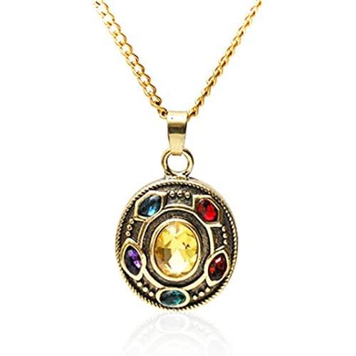 AceCraft Thanos Infinity Gauntlet Necklace Marvel Jewelry Toys Gifts for Boy/Girl/Son/Daughter