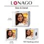 LONAGO Personalized Four-Sided Photo Charm 925 Sterling Silver Customized Bead Holds 4 Images Pictures Fit Pandora Bracelet for Women