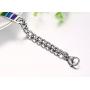 VNOX Jewelry 10MM Stainless Steel Rainbow Rubber Gay & Lesbian Pride Bracelet,8''