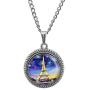 Paris Tower Eiffel Necklace France World Travel Art Pendant Handmade Personalized Romantic Lover Gift