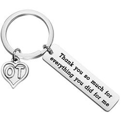 POTIY Occupational Therapist Jewelry OT Keychain OT Gift Thank You So Much for Everything You Did for Me Appreciation Gift Thank You Gift for OT