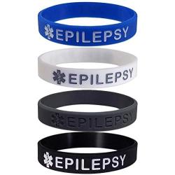 Max Petals - Epilepsy Medical Alert ID Silicone Bracelet Wristbands