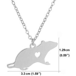 Luvalti Rat Pendant Necklace - Chinese Horoscope Gift - Zodiac Necklace - Family and Friends Jewelry