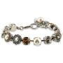 Mariana Jewelry Champagne and Caviar Bracelet, Silver Plated with Crystal, Nature Collection MAR-B-4045_1 3911 SP