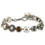 Mariana Jewelry Champagne and Caviar Bracelet, Silver Plated with Crystal, Nature Collection MAR-B-4045_1 3911 SP