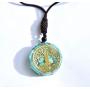 Orgone Pendant Necklace Round Tree of Life Chakra Healing Crystals Stones Necklace Healing Jewelry Men Women