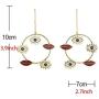 Exaggerated Long Big Evil Eyes Lips Charm Gold Color Dangle Earrings for Women Bohemian Earrings Party Jewelry (Color A)