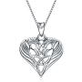 Angel caller Horse Necklace Sterling Silver Celtic Knot Love Heart Horse Head Pendant Necklace Jewelry Gifts for Women Girls, 18''